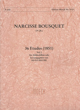 Moeck Book - NARCISSE BOUSQUET (19. Jh.) 36 Etudes Vol. 1 - Hugo Reyne - Poppa's Music