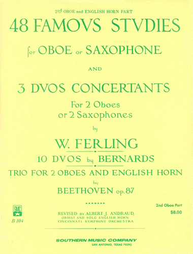 FERLING 48 FAMOUS STUDIES, 2ND OBOE & SAX - B104 - Poppa's Music