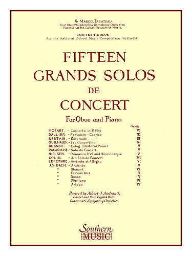 15 Grand Solos De Concert for Oboe & Piano by Albert Andraud - Hl03770181 - Poppa's Music