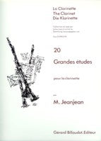 20 Grandes Etudes for Clarinet by Paul Jeanjean  FULL SCORE - STUDY - 524-01441 - Poppa's Music