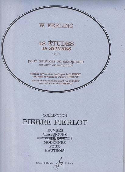 48 ETUDES OP. 31 FOR OBOE OR SAXOPHONE - W. FERLING - 524-01060 - Poppa's Music