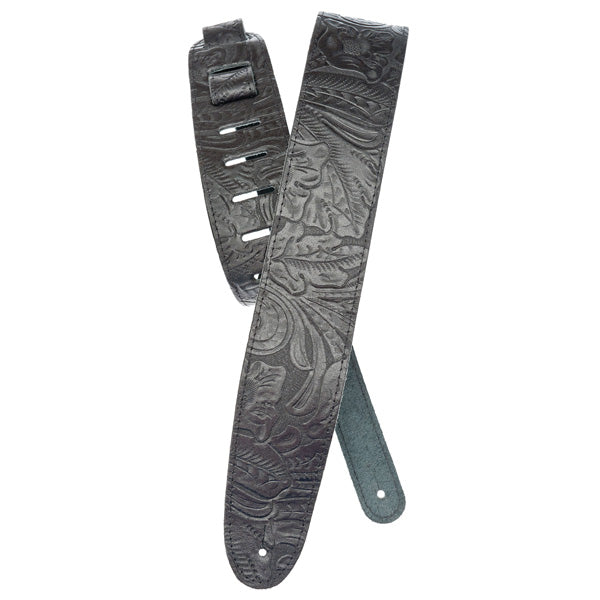D'addario Planet Waves - Embossed Leather Guitar Strap - Poppa's Music