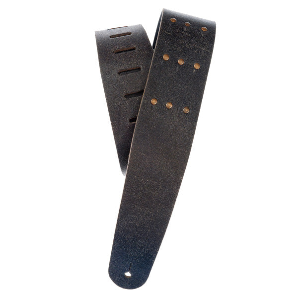 D'addario Planet Waves - Blasted Leather Guitar Strap (WITH Optional Brass RIVETS) - Poppa's Music