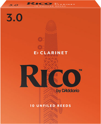 Rico by D'Addario Eb Clarinet Reeds Unfiled - 10 Per Box - Poppa's Music