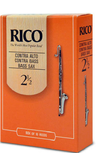 Rico by D'Addario Bass Saxophone / Contra-Alto Clarinet/ Contrabass Clarinet Reeds - 10 Per Box - Poppa's Music