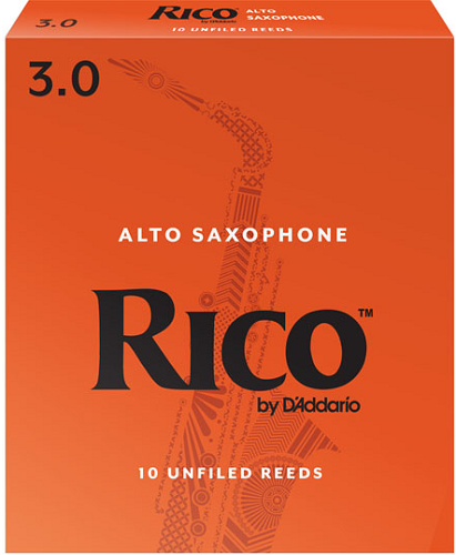 Rico by D'Addario Alto Saxophone Reeds Unfiled -10 Per Box - Poppa's Music 