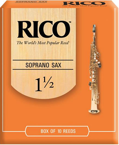 Rico by D'Addario Soprano Saxophone Reeds Unfiled - 10 Per Box - Poppa's Music