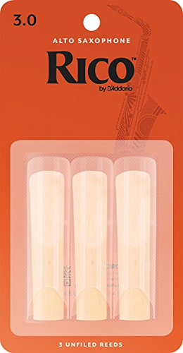 Rico by D'addario Alto Saxophone Reeds Unfiled - 3 Pack - Poppa's Music 