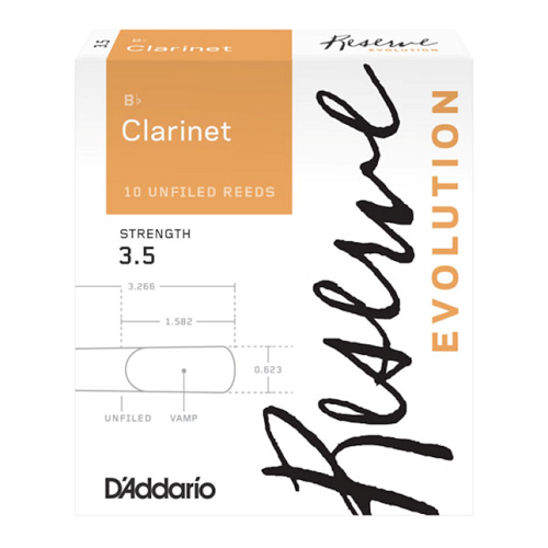 D'Addario Reserve Evolution Bb Clarinet Reeds - 10 Per Box - Poppa's Music
