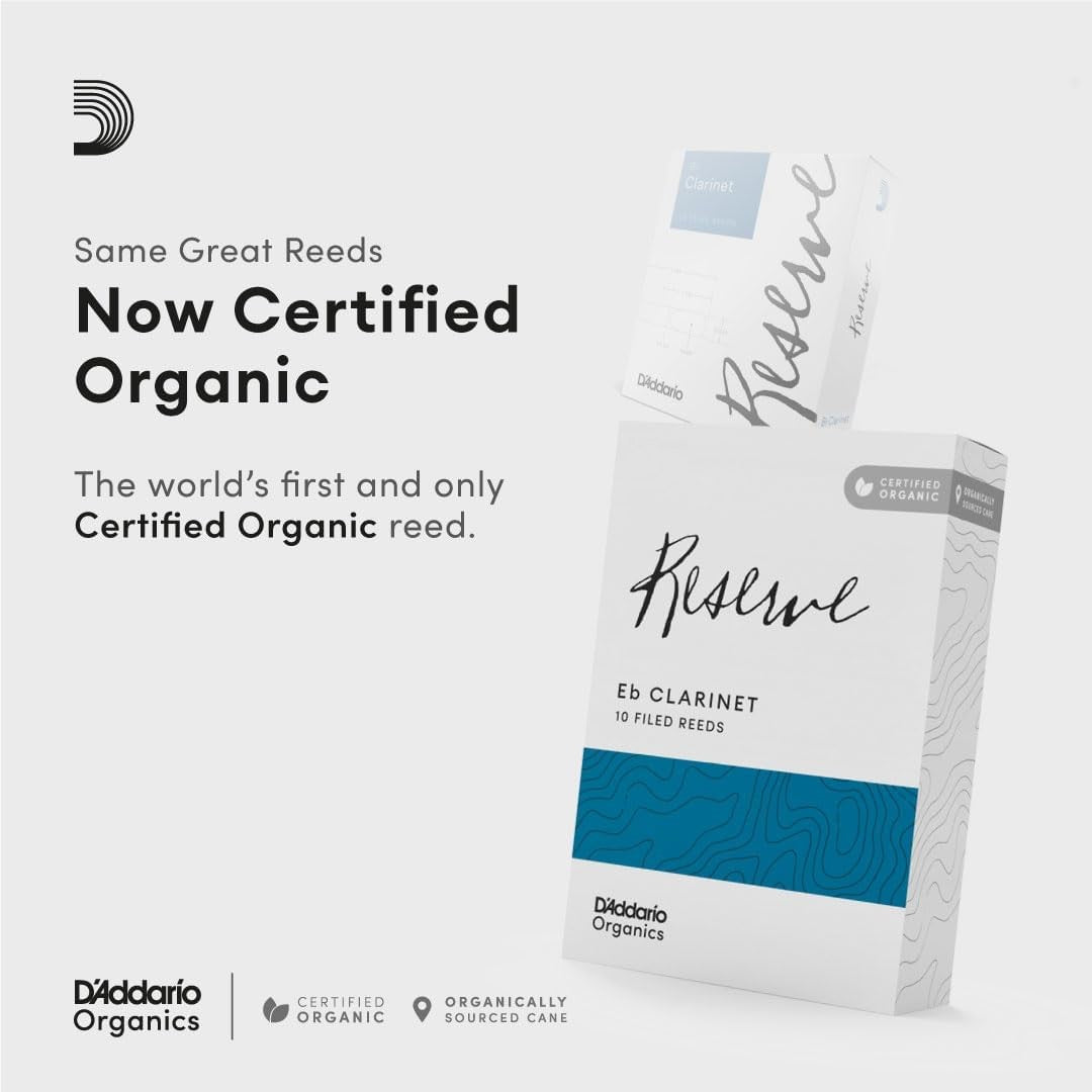 D'Addario Organic Reserve Eb Clarinet Reeds - 10 per Box - Poppa's Music