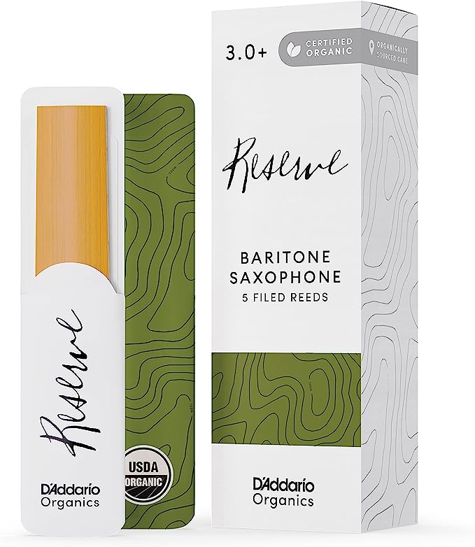 D'Addario Organic Reserve Baritone Saxophone Reeds - 5 Per Box - Premium Baritone Saxophone Reed from D'Addario - Just $38.99! Shop now at Poppa's Music