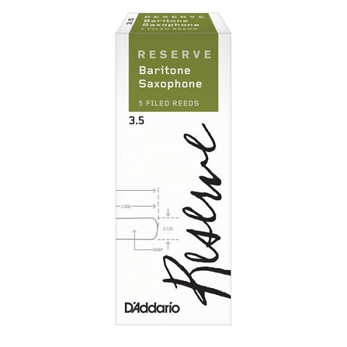D'Addario Reserve Baritone Sax Reeds Filed - 5 Per Box - Poppa's Music