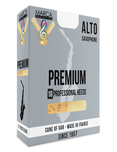 Marca PreMium Alto Saxophone Reeds - 10 per Box - Premium Alto Saxophone Reeds from Marca - Just $34! Shop now at Poppa's Music