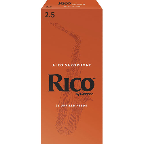 Rico by D'Addario Alto Saxophone Reeds Unfiled - 25 Per Box - Poppa's Music