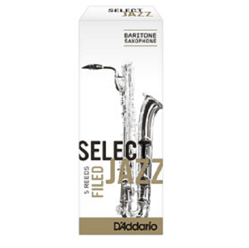 D'Addario Select Jazz Bari Saxophone Filed Reeds - 5 Per Box - Poppa's Music