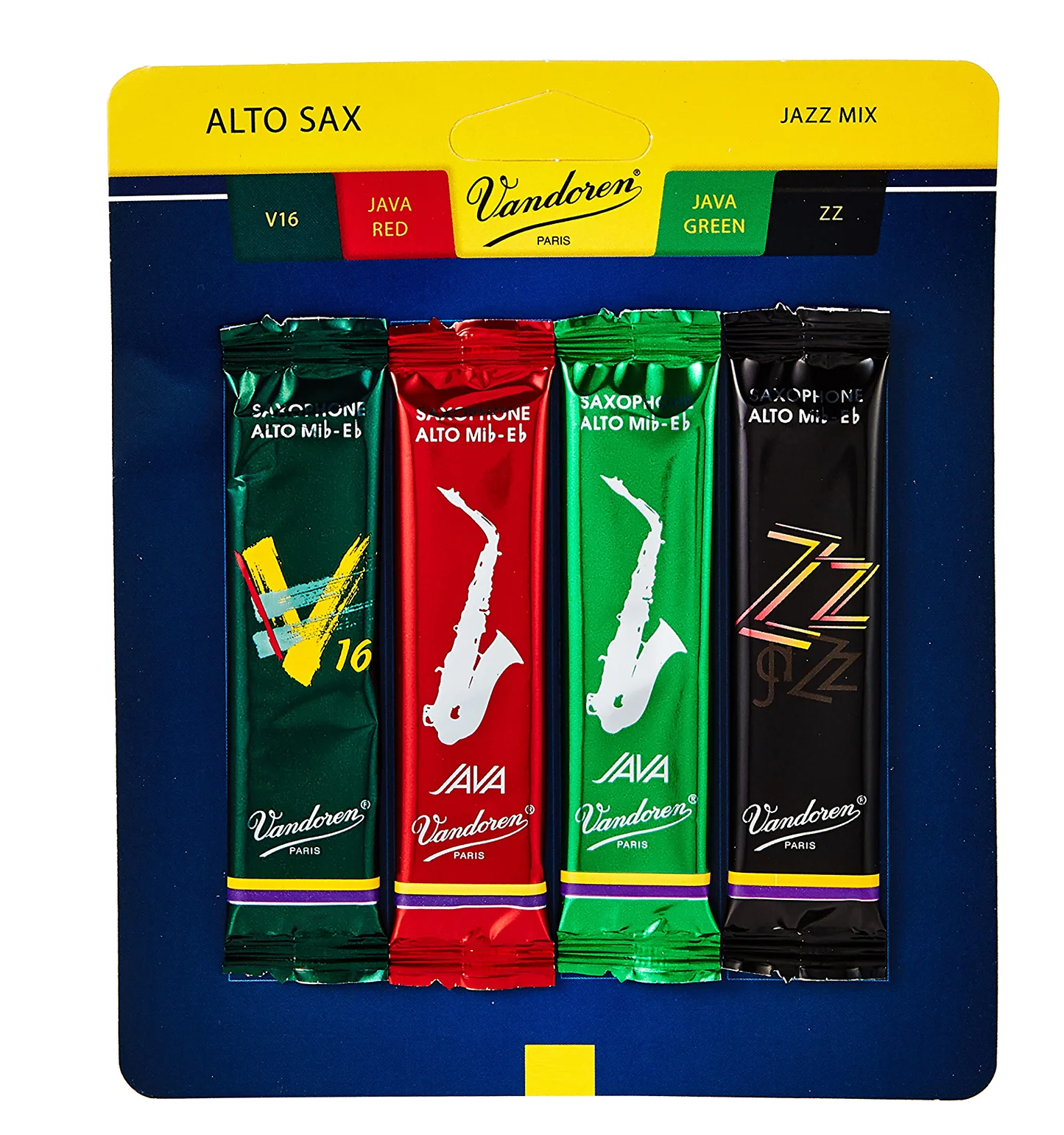 Vandoren Alto Sax Jazz Reed Mix Card - Poppa's Music