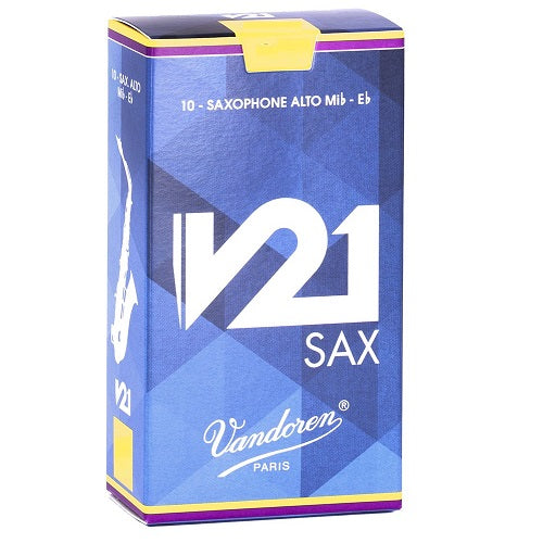 Vandoren V21 Alto Saxophone Reeds - 10/Box - Poppa's Music