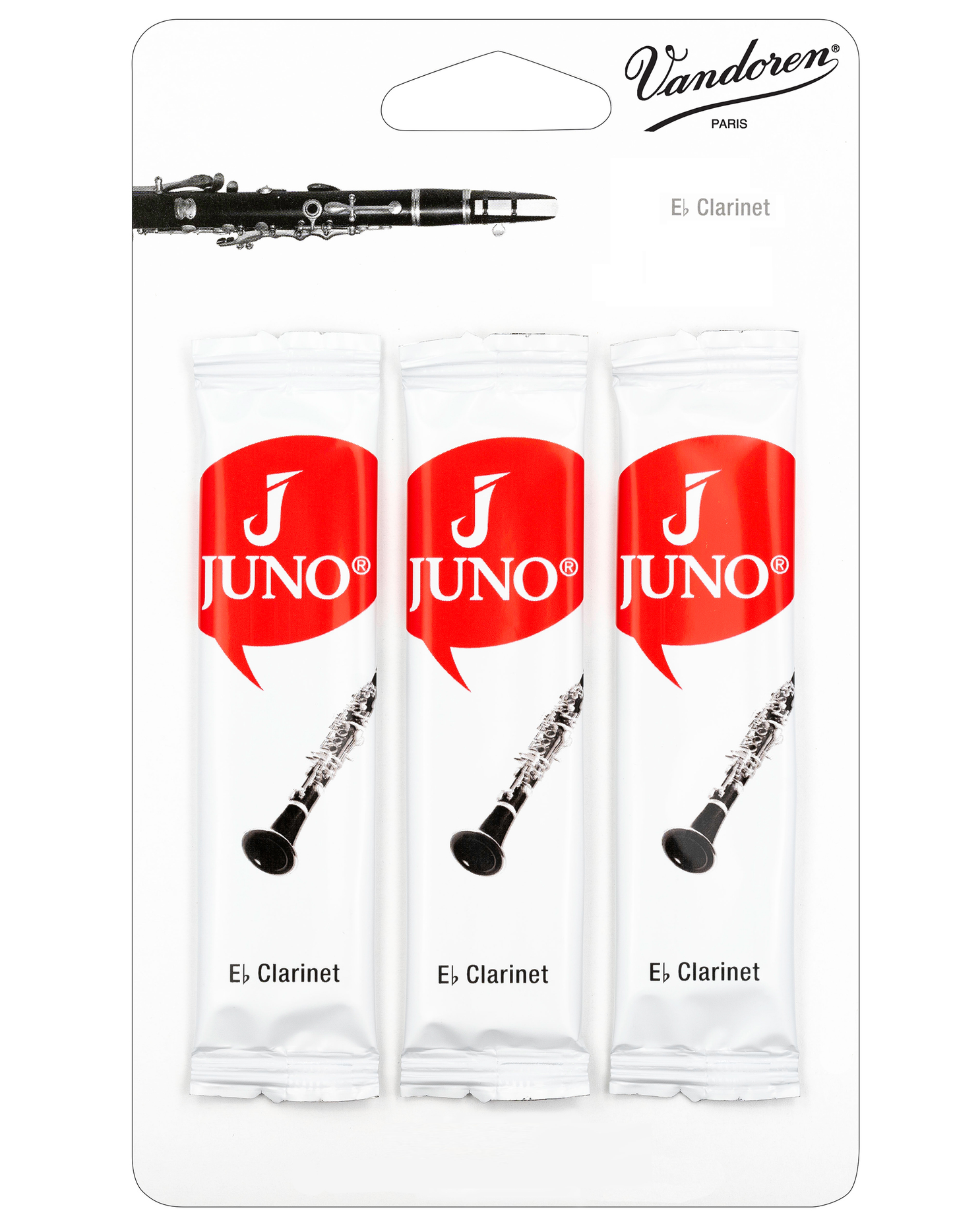 Vandoren Juno Eb Clarinet Reeds - 3 Reed Card - Poppa's Music