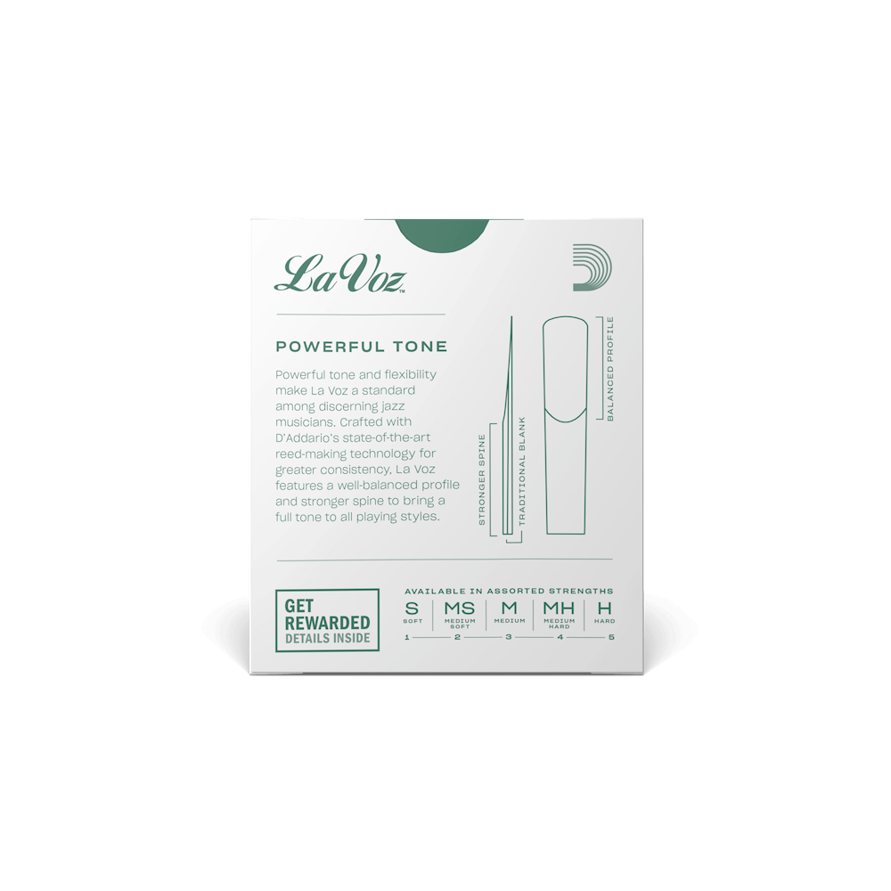 La Voz Bb Clarinet Reeds -10 Per Box - Poppa's Music