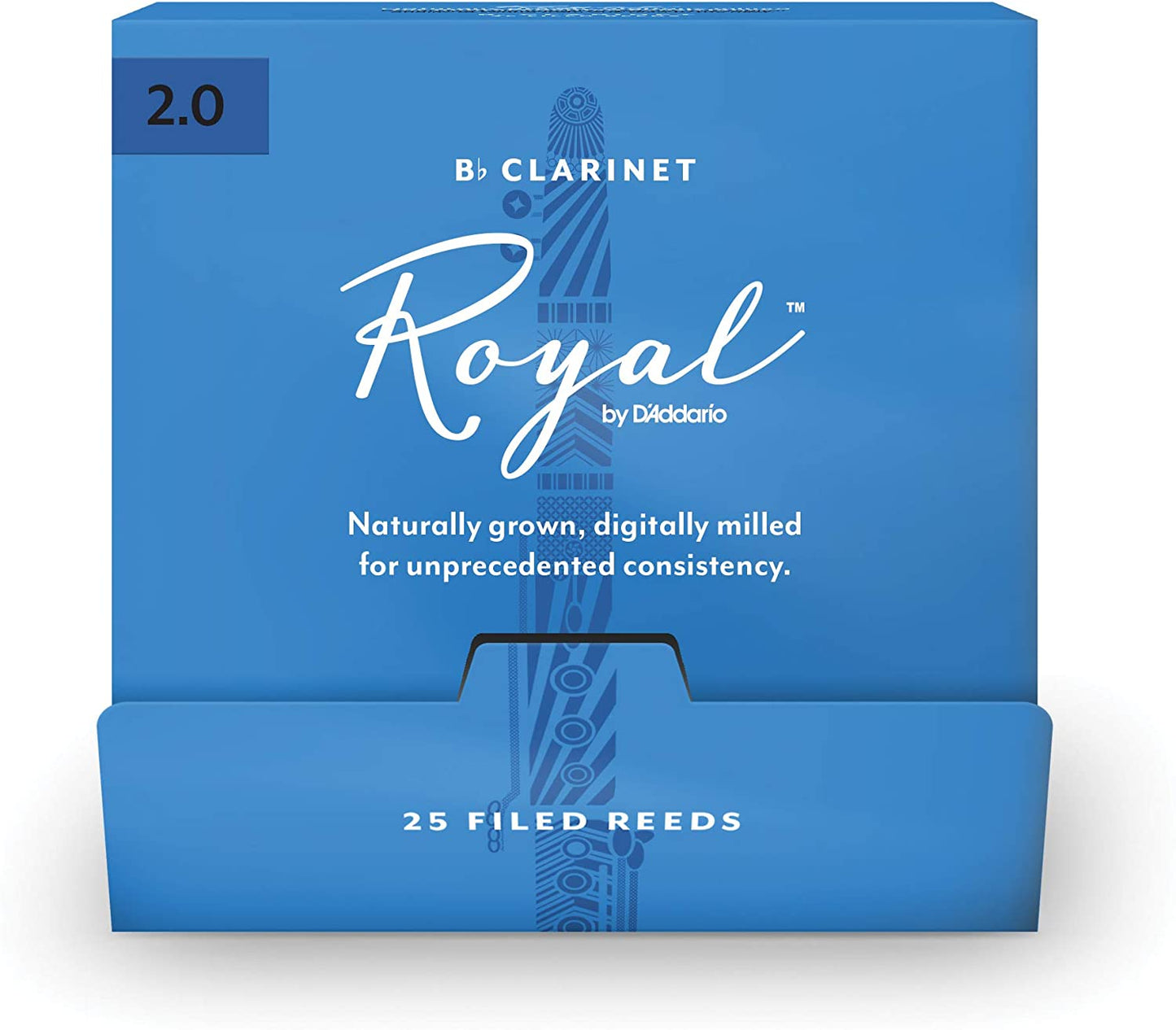 Royal by D'Addario Bb Clarinet Reeds - 25-Count Individually-Sealed Reeds - Poppa's Music