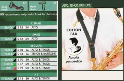 BG FRANCE Comfort Neckstrap with Metal Snap Hook - S10MSH - Poppa's Music