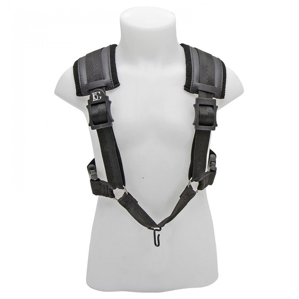 BG S42CM Alto and Tenor Sax Comfort Harness Metal Hook Small - Black - Poppa's Music