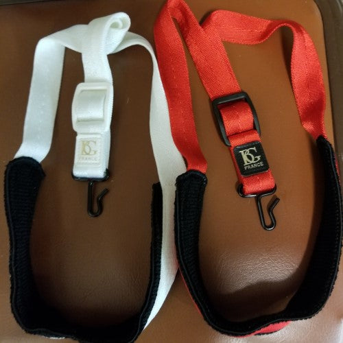 BG France Sax Strap Special - Old Stock - S10M Red or White - Metal Open Hook Red Strap - S10M - Metal Open Hook - Poppa's Music