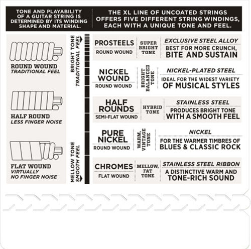 D'addario Chromes Flat Wound, Jazz Light, 11-50 Electric Guitar Strings - ECG24 - Poppa's Music