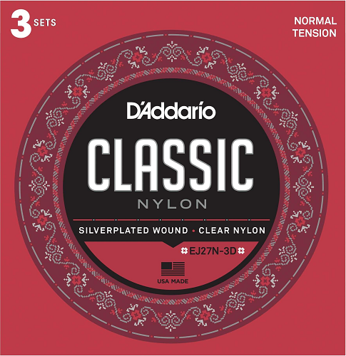 D'Addario Student Nylon. Normal Tension Classical Guitar Strings - 3-PACK - Poppa's Music