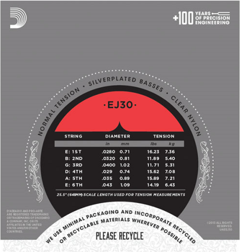 D'addario Pro-Arte Rectified TrebleS, Normal Tension Classical Guitar Strings - Poppa's Music