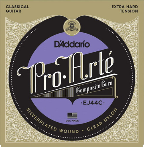 D'addario Pro-Arte Composite, Extra-Hard Tension Classical Guitar Strings - EJ44C - Poppa's Music