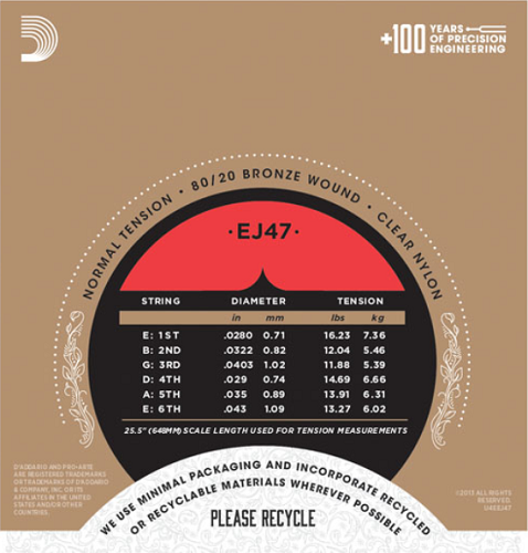 D'addario 80/20 Bronze Pro-Arte Nylon, Normal Tension Classical Guitar Strings - Poppa's Music