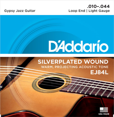 D'addario Loop END, Light, 10-44 GYPSY Jazz Guitar Strings EJ84L - Poppa's Music 