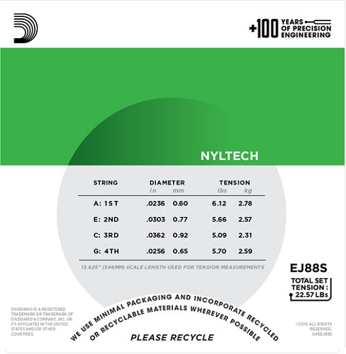 D'addario NYLTECH, Soprano Ukulele Strings - Poppa's Music