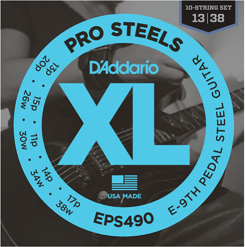 D'Addario Pedal Steel , E-9TH Electric Guitar Strings - Poppa's Music