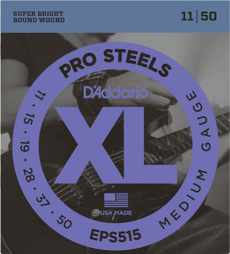 D'addario PROSTEELS, Medium, 11-50 Electric Guitar Strings - Poppa's Music