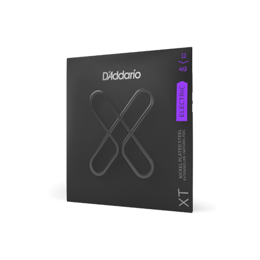 D'Addario XT Electric Nickel Plated Steel Electric Guitar Strings, Medium, 11-49 - XTE1149 - Poppa's Music