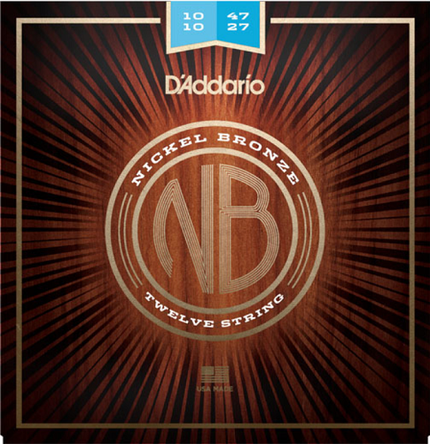 D'addario Nickel Bronze 12-String, Light, 10-47 Acoustic Guitar Strings - Poppa's Music 
