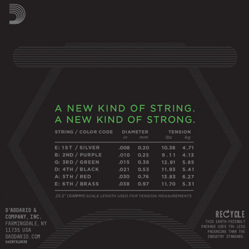 D'addario Nickel Wound, Extra Super Light, 8-38 Electric Guitar Strings - Poppa's Music