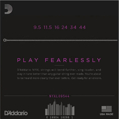 D'addario Nickel Wound, Super Light PLUS, 9.5-44 Electric Guitar Strings - Poppa's Music