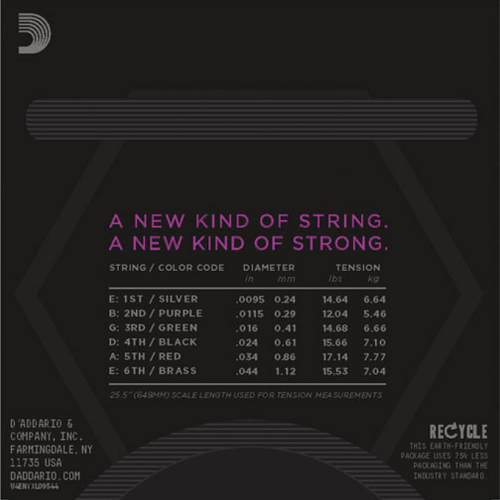 D'addario Nickel Wound, Super Light PLUS, 9.5-44 Electric Guitar Strings - Poppa's Music