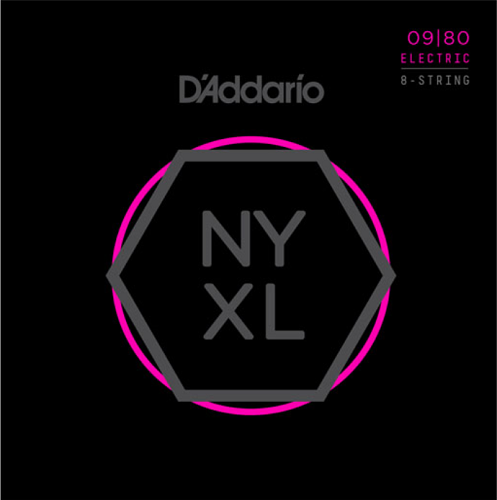 D'addario Nickel Wound, 8-String, Super Light, 09-80 Electric Guitar Strings - Poppa's Music