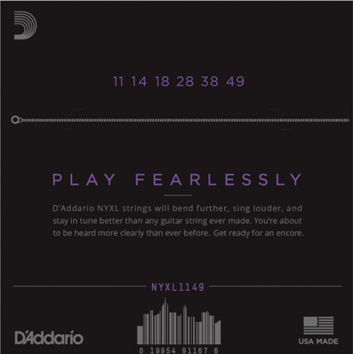 D'addario Nickel Wound, Medium, 11-49 Electric Guitar Strings - NYXL1149 3-PACK - Poppa's Music