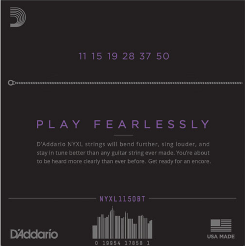 D'addario Nickel Wound, Balanced TENSION, 11-50, Electric Guitar Strings - Poppa's Music