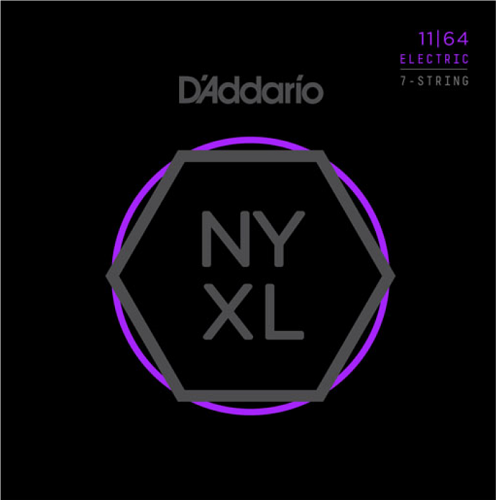 D'addario Nickel Wound, 7-String, Medium, 11-64 Electric Guitar Strings - Poppa's Music