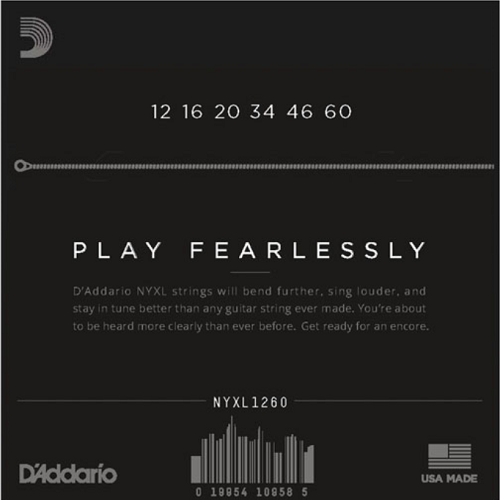D'addario Nickel Wound, Extra Heavy, 12-60 Electric Guitar Strings - Poppa's Music