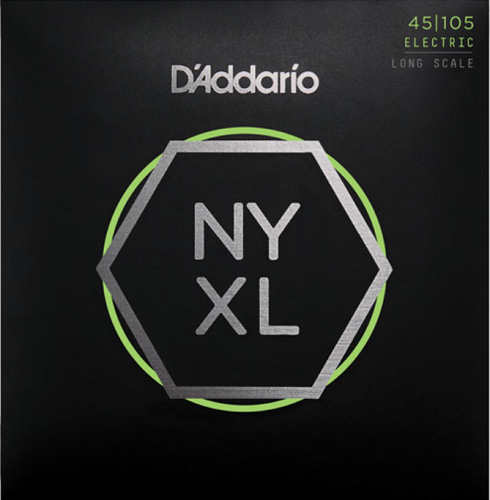 D'addario Long Scale, Light Top/Medium Bottom, 45-105 Bass Guitar Strings - Poppa's Music
