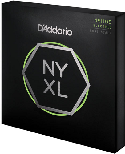 D'addario Long Scale, Light Top/Medium Bottom, 45-105 Bass Guitar Strings - Poppa's Music