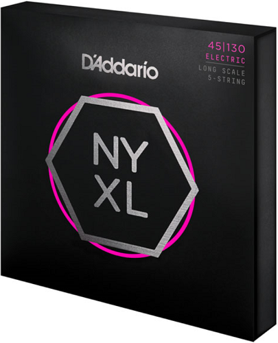 D'addario Long Scale, Regular Light 5-String, 45-130 Bass Guitar Strings - Poppa's Music