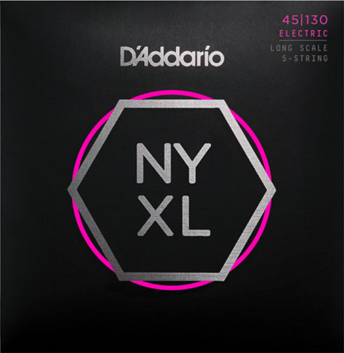 D'addario Long Scale, Regular Light 5-String, 45-130 Bass Guitar Strings - Poppa's Music